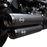 S&S Cycle Black Grand National Slip-On Mufflers for 2008-2017 Harley-Davidson Dyna