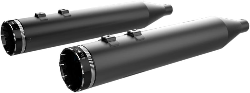 Khrome Werks Black 4.50 in. HP-Plus Slip-On Mufflers w/Black Tracer End Caps for 2015-2019 Harley-Davidson Trike and 1996-2016 Harley-Davidson Touring Motorcycles