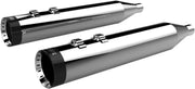 Khrome Werks Chrome 4.50 in. HP-Plus Slip-On Mufflers w/Black End Turbine Caps for 2015-2019 Harley-Davidson Trike and 1996-2016 Harley-Davidson Touring Motorcycles