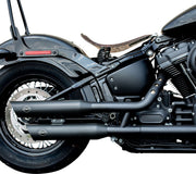 S&S Cycle Black Ceramic Slash-Cut Mufflers for 2018-2024 Harley-Davidson Softail Guardian Black