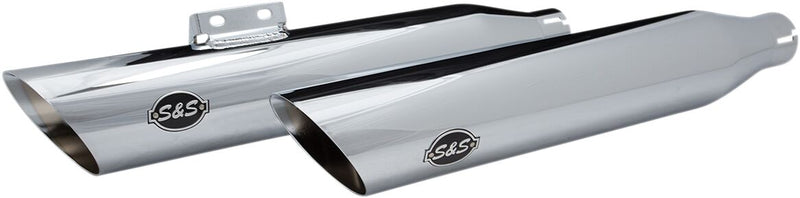 S&S Cycle Chrome Slash-Cut Mufflers for 2018-2024 Harley-Davidson Softail #550-0736