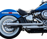 S&S Cycle Chrome Slash-Cut Mufflers for 2018-2024 Harley-Davidson Softail #550-0739