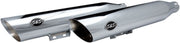 S&S Cycle Chrome Slash-Cut Mufflers for 2018-2024 Harley-Davidson Softail