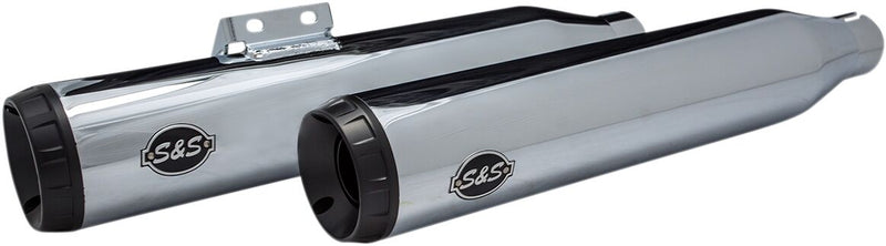 S&S Cycle Chrome Grand National Slip-On Mufflers for 2018-2024 Harley-Davidson Softail #550-0738