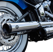 S&S Cycle Chrome Grand National Slip-On Mufflers for 2018-2020 Harley-Davidson Heritage Softail and 2018-2020 Harley-Davidson Softail Deluxe Motorcycles