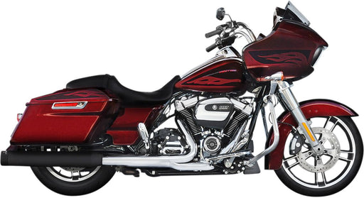 Muffler Slip-On 4" Duals for Touring Touring Black Fitment Harley-Davidson