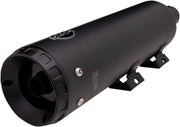 S&S Cycle Grand National EC Approved Slip-On Mufflers In Black With Black End Caps For Harley-Davidson 2018-2024 Softail Fat Bob Models #550-0827
