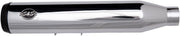 S&S Cycle Grand National EC Approved Slip-On Mufflers In Chrome With Black End Caps For Harley-Davidson 2018-2024 Softail Heritage & Deluxe Models