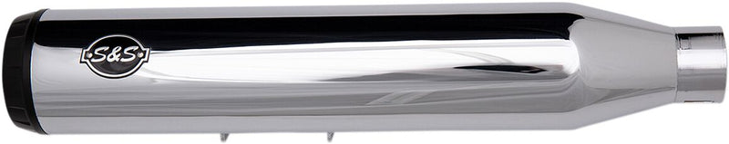 S&S Cycle Grand National EC Approved Slip-On Mufflers In Chrome With Black End Caps For Harley-Davidson 2018-2024 Softail Heritage & Deluxe Models