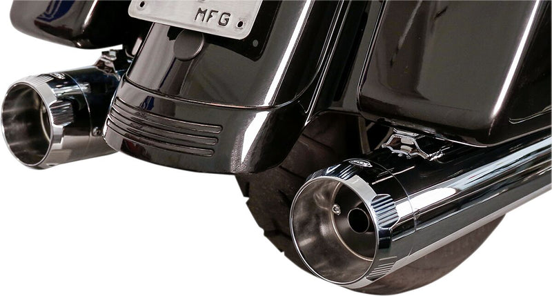 S&S Cycle MK45 EC Slip-On Thruster Mufflers In Chrome For Harley-Davidson 2017-2024 Touring Models