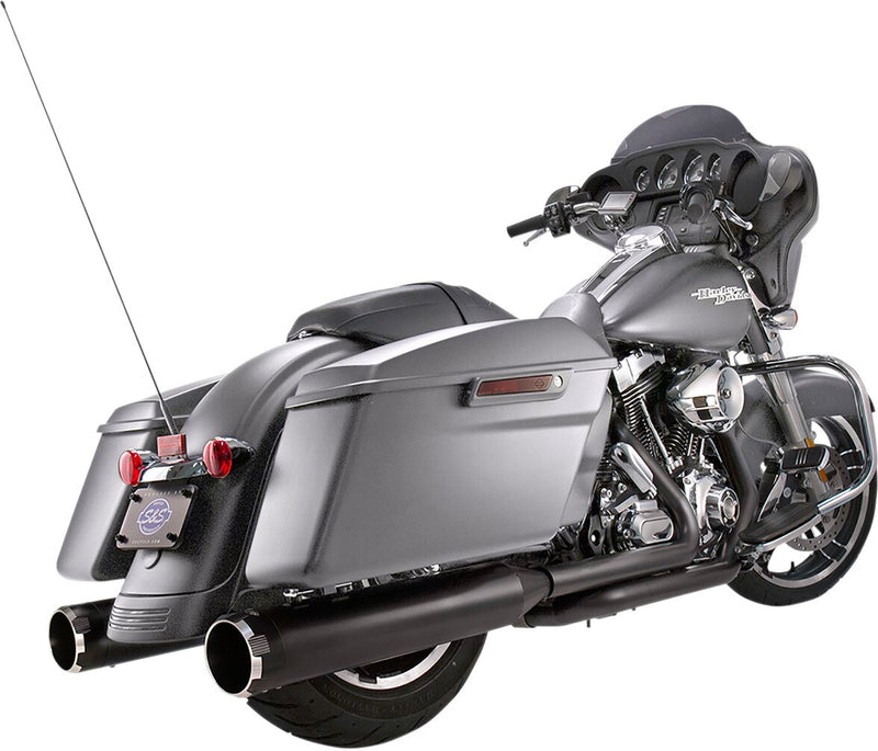 S&S Cycle MK45 EC Thruster Slip-On Mufflers In Black For Harley-Davidson 2017-2024 Touring Models #550-0862
