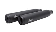 S&S Cycle Grand National EC Euro 4 Slip On Mufflers in Black Finish For 2014-2022 Sportster Models #550-1001