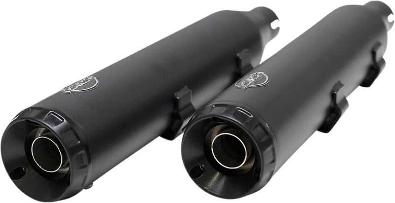S&S Cycle Grand National EC Euro 4 Slip On Mufflers in Black Finish For 2014-2022 Sportster Models #550-1001