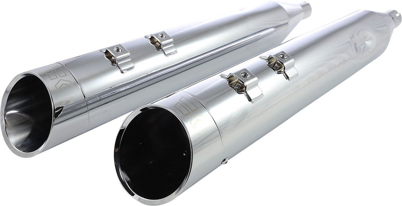 Khrome Werks Chrome HP Plus Slip On Muffler w/Chrome Edge Billet End Caps for 1995-2016 Harley-Davidson Touring Motorcycles