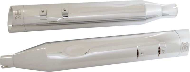 Khrome Werks Chrome HP Plus Slip On Muffler w/Chrome Edge Billet End Caps for 2017-2026 Harley-Davidson Touring Motorcycles