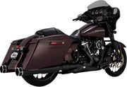 Vance & Hines Torquer 450 Slip-On Mufflers in Black For 2017-2024 Touring Models Machine Cut #46676