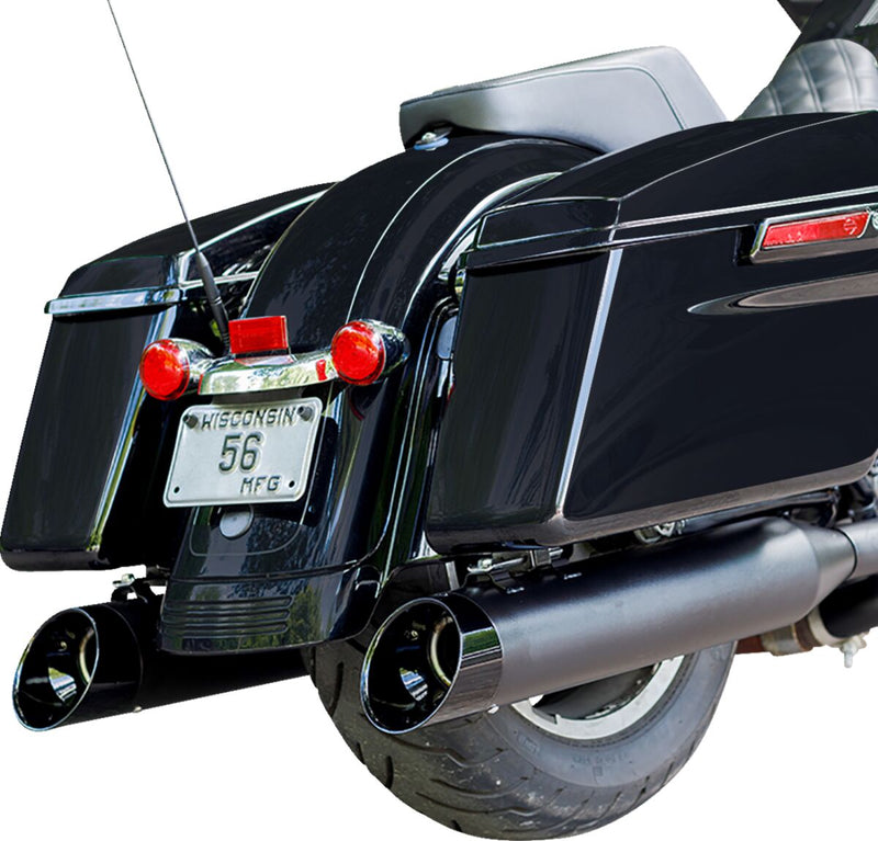 S&S Cycle 4-1/2" MK45 Cutlass Performance Mufflers for 1995-2016 Harley-Davidson Black Each
