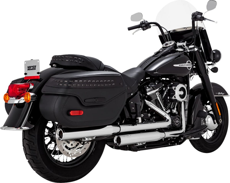 Vance & Hines Eliminator 300 Slip-On Mufflers In Chrome With PCX Technology For Harley-Davidson 2018-2024 Softail Heritage & Deluxe Models