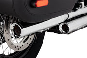 Vance & Hines Eliminator 300 Slip-On Mufflers In Chrome With PCX Technology For Harley-Davidson 2018-2024 Softail Heritage & Deluxe Models