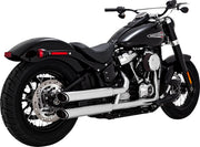 Vance & Hines Twin Slash Slip-On Mufflers With PCX Technology In Chrome For Harley-Davidson 2018-2024 Softail Models