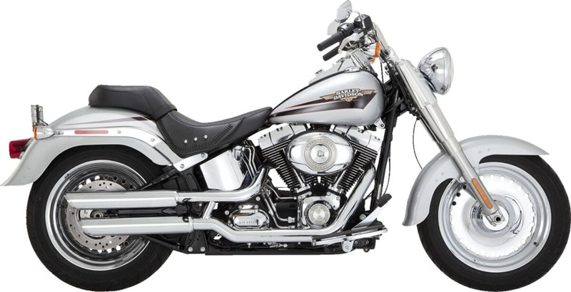 Vance & Hines Twin Slash Slip-On Mufflers With PCX Technology In Chrome For Harley-Davidson 2007-2017 Fat Boy Models