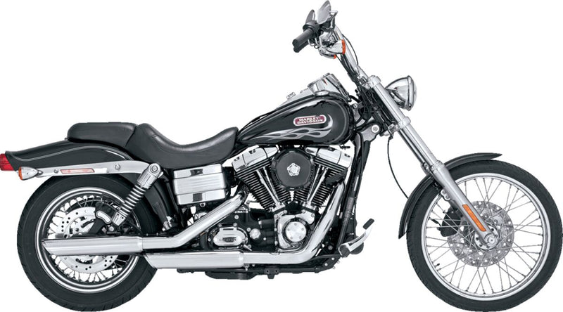 Vance & Hines Twin Slash Slip-On Mufflers With PCX Technology In Chrome For Harley-Davidson 1991-2017 Dyna Models