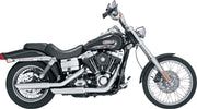 Vance & Hines Twin Slash Slip-On Mufflers With PCX Technology In Chrome For Harley-Davidson 1991-2017 Dyna Models