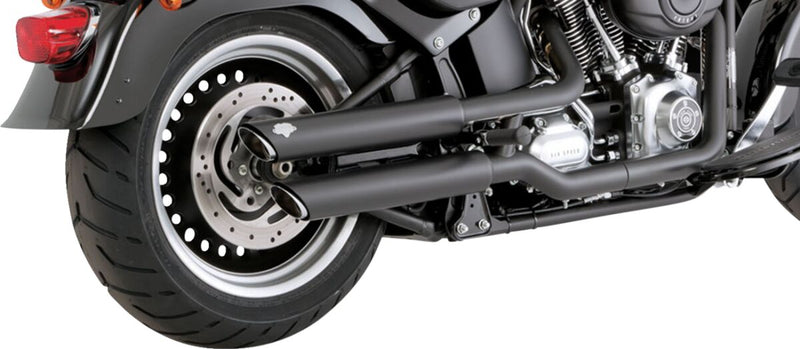 Vance & Hines Twin Slash Slip-Ons With PCX Technology In Black For Harley-Davidson 2007-2017 Softail Fat Boy Models