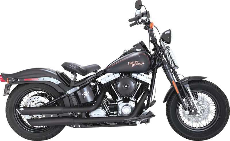 Vance & Hines Twin Slash Slip-Ons With PCX Technology In Black For Harley-Davidson 2007-2017 Softail Deluxe, Slim & Crossbones Models