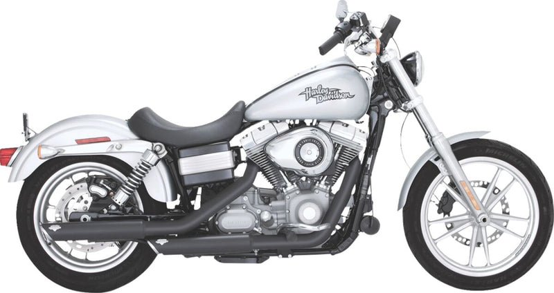 Vance & Hines Twin Slash 3 Inch Slip-Ons With PCX Technology In Black For Harley-Davidson 1991-2017 Dyna Models