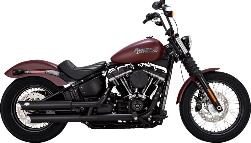 Vance & Hines Twin Slash Slip-On Mufflers With PCX Technology In Black For Harley-Davidson 2018-2024 Softail Models