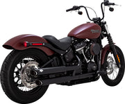 Vance & Hines Twin Slash Slip-On Mufflers With PCX Technology In Black For Harley-Davidson 2018-2024 Softail Models
