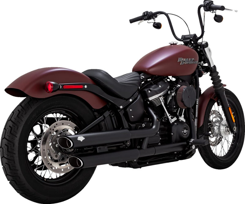 Vance & Hines Twin Slash Slip-On Mufflers With PCX Technology In Black For Harley-Davidson 2018-2024 Softail Models