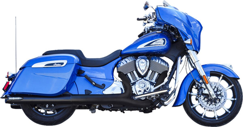 S&S Cycle 4" Broadhead Slip-On Mufflers for 2014-2026 INDIAN Black Pair