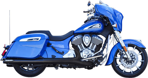 S&S Cycle 4" Broadhead Slip-On Mufflers for 2014-2026 INDIAN Black Pair