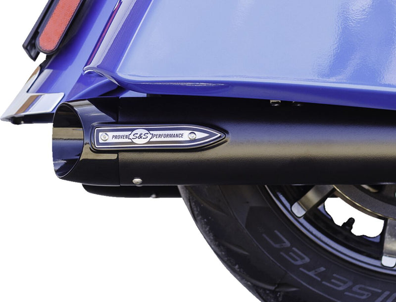 S&S Cycle 4" Broadhead Slip-On Mufflers for 2014-2026 INDIAN Black Pair