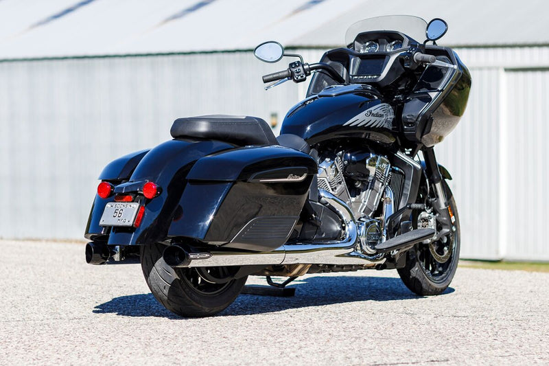 S&S Cycle 4" Broadhead Slip-On Mufflers for 2014-2026 INDIAN Chrome Pair #550-1076