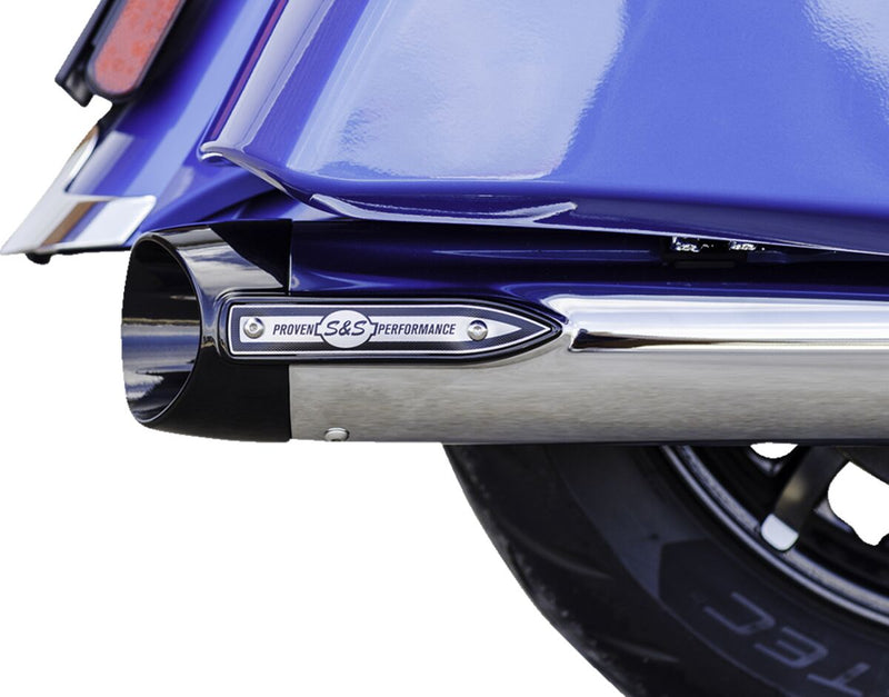 S&S Cycle 4" Broadhead Slip-On Mufflers for 2014-2026 INDIAN Chrome Pair #550-1076