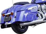 S&S Cycle 4" Broadhead Slip-On Mufflers for 2014-2026 INDIAN Chrome Pair #550-1076