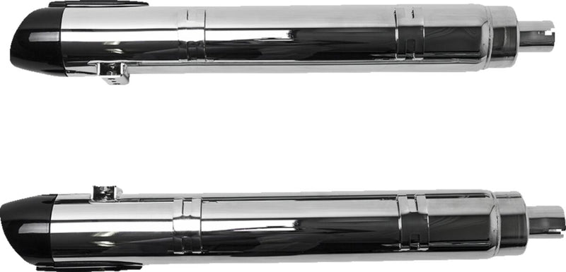 S&S Cycle 4" Broadhead Slip-On Mufflers for 2014-2026 INDIAN Chrome Pair #550-1076