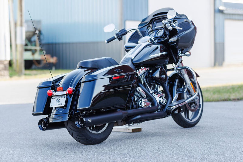 S&S Cycle 4-1/2" GNX Slip-On Mufflers for 1995-2016 Harley-Davidson Guardian Black Pair #550-1078