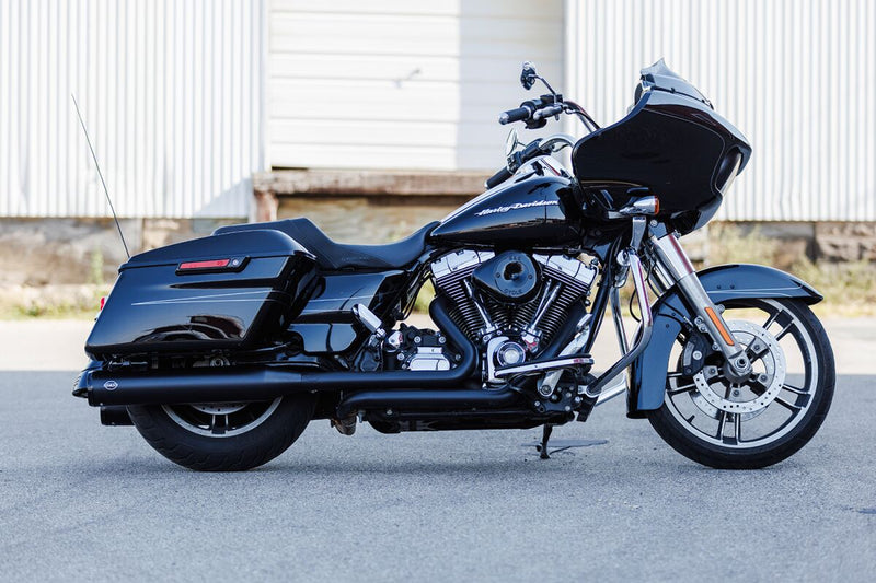 S&S Cycle 4-1/2" GNX Slip-On Mufflers for 1995-2016 Harley-Davidson Guardian Black Pair #550-1078