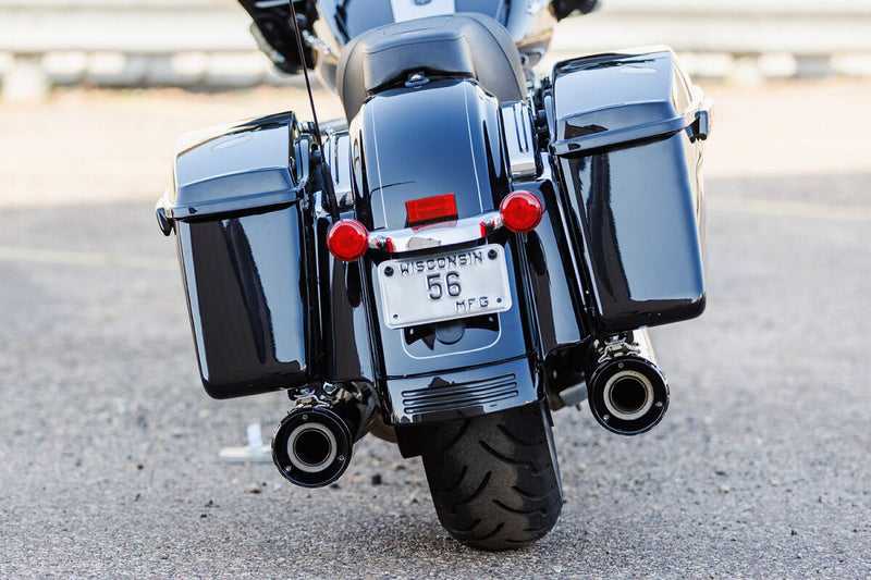 S&S Cycle 4-1/2" GNX Slip-On Mufflers for 1995-2016 Harley-Davidson Chrome Silver Pair #550-1079