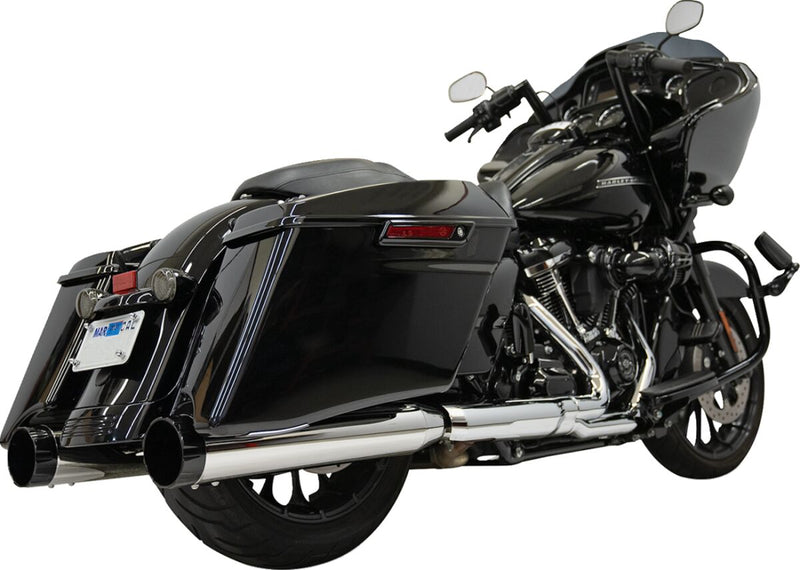 Bassani Xhaust 4-1/2" Slip-On Mufflers for 2017-2025 Harley-Davidson Chrome Straight Can Pair