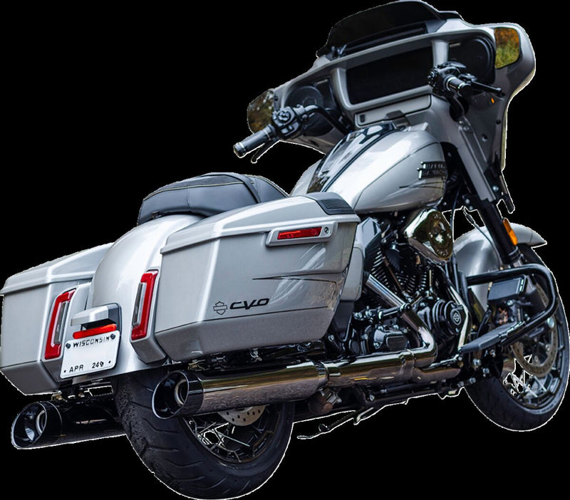 S&S Cycle 4-1/2" MK45 Performance Slip-On Mufflers for 2017-2025 Harley-Davidson Lava Chrome Pair #550-1113