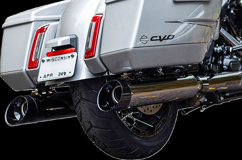 S&S Cycle 4-1/2" MK45 Performance Slip-On Mufflers for 2017-2025 Harley-Davidson Lava Chrome Pair