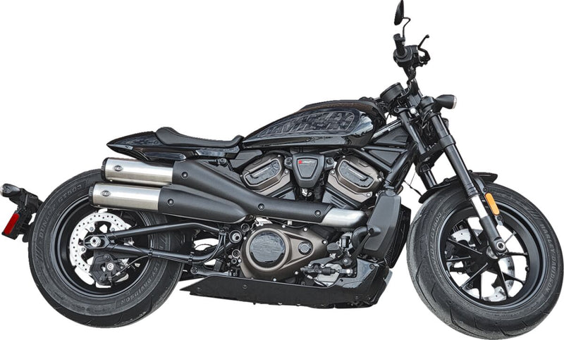 S&S Cycle Grand National Slip-On Mufflers for 2021-2025 Harley-Davidson RH 1250 S ABS Brushed Stainless Steel Pair