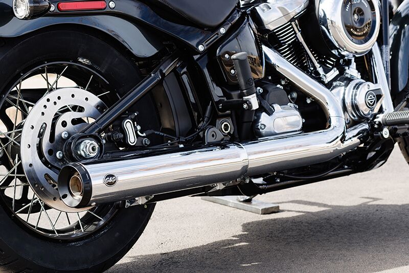 S&S Cycle Grand National Slip-On Muffler for 2025 Harley-Davidson Chrome Silver Stainless Steel #550-1160