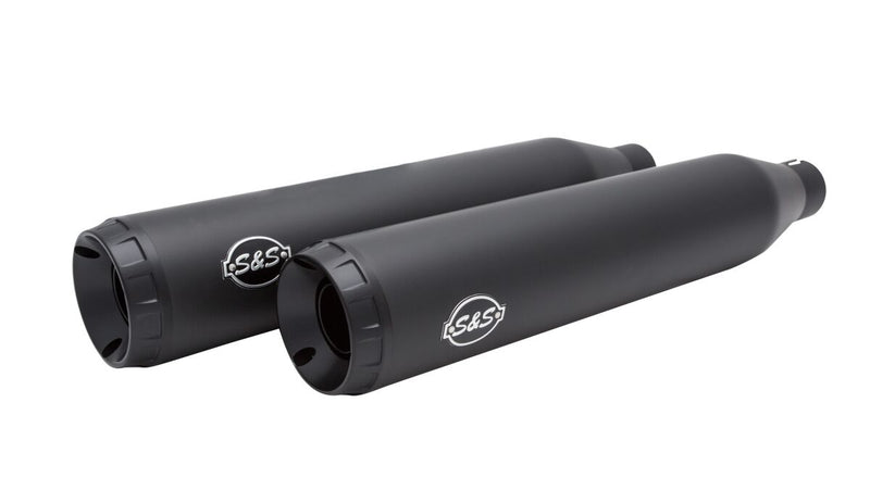 S&S Cycle Grand National Slip-On Mufflers for 2014-2020 Harley-Davidson Round Right Kit #550-1033