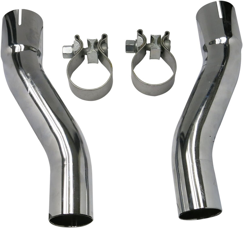 Bassani True Dual Down Under Headpipes Adaptor Kit for 2009-2016 Harley-Davidson Tri Glide Ultra Classic - FLHTCUTG and 2010-2011 Harley-Davidson Street Glide Trike - FLHXXX Motorcycles